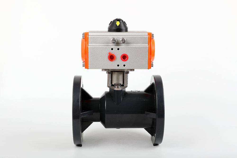 龙山气动法兰一体球阀